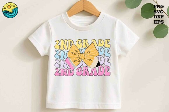 2nd Grade Pencil Bow SVG, Back to School Graphics