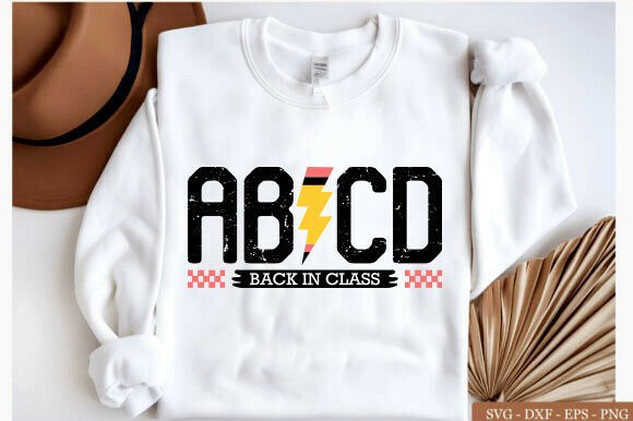 ABCD Back in Class PNG, Back to School Graphics
