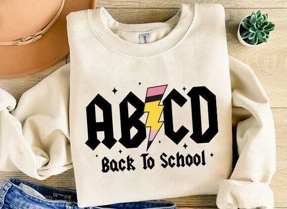 Abcd Back to School Png for T-Shirt Designs