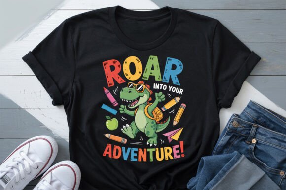 Back to School, Cute T-Rex Kids Tee PNG