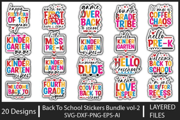Back to School Stickers Bundle Vol-2