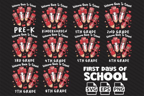 Back to School Teacher Kids Png Bundle Graphics