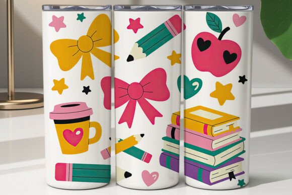 Back to School Tumbler Wrap Graphics