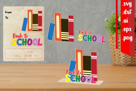Back to School Wooden Card Graphics and Crafts