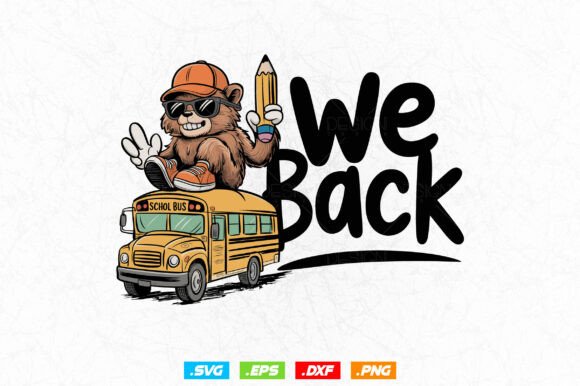 Bruh We Back to School Retro Bigfoot Svg