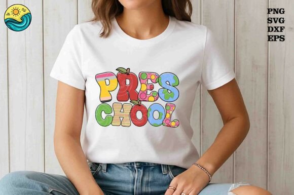 Colorful Preschool SVG Back to School Graphics