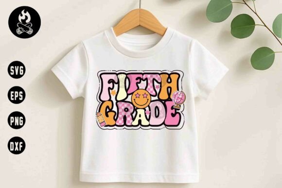 Fifth Grade SVG Cute Retro Back ToSchool Graphics