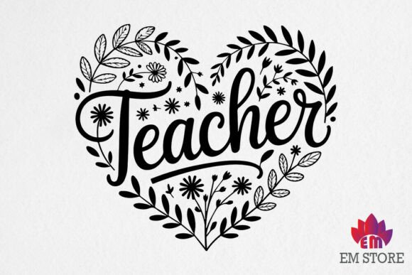 Floral Teacher Svg, Back to School SVG