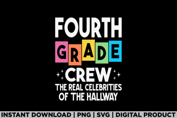 Fourth Grade 4th Crew Back to School Kid Graphics