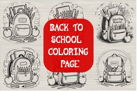 Fun Back-to-School Coloring Photos Graphics