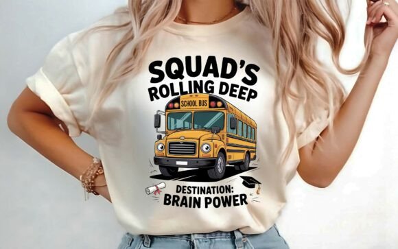 Funny Back to School T-shirt Design PNG