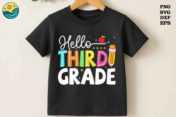 Hello Third Grade SVG Back to School