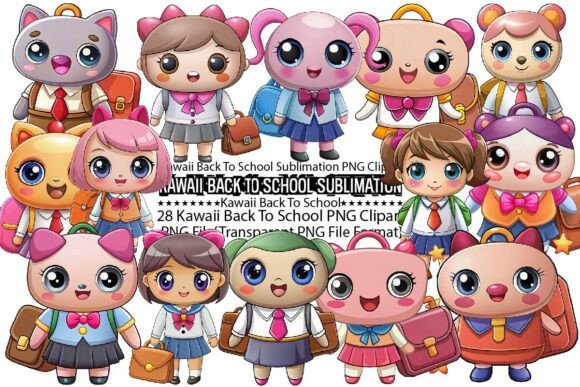 Kawaii Back to School Sublimation Bundle