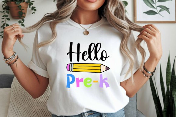 Preppy Back to School, Hello Pre-k PNG