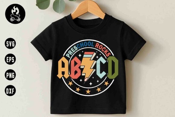 Preschool Rocks ABCD SVG, Back to School
