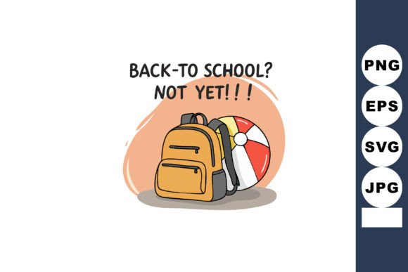 School Backpack with Beach Ball and Back Graphics