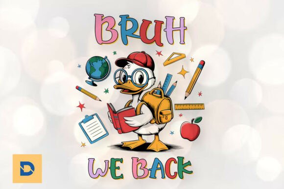 School Goose Retro Back to School PNG
