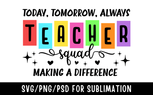 Teacher Squad SVG: Graphics & T-Shirt Designs