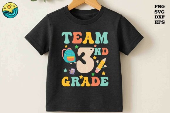 Team 3rd Grade SVG PNG – Back to School Graphics