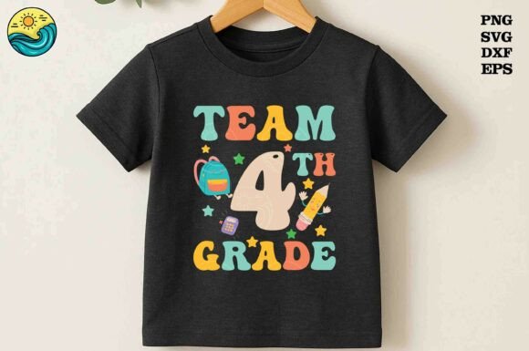 Team 4th Grade SVG PNG – Back to School Graphics