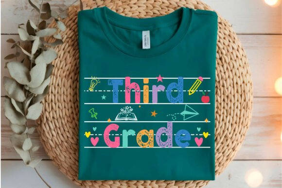 Third Grade Teacher Png, Back to School: Graphics & T-Shirt Designs